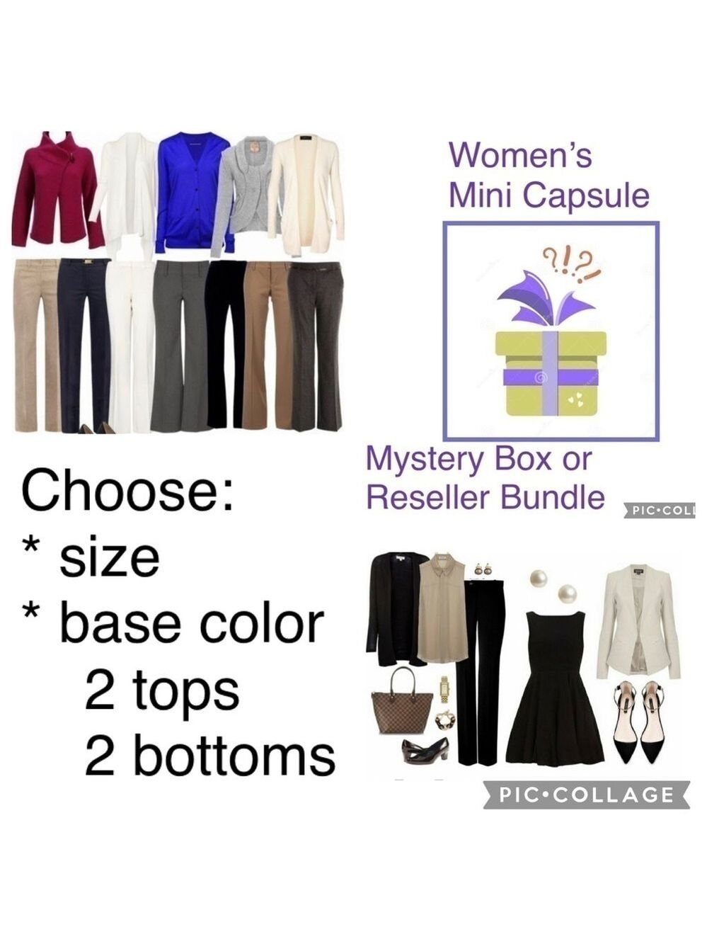 4 piece mystery box mini capsule work wear office neutral business casual career